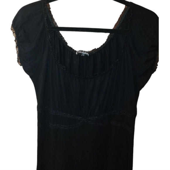 Molokai Cap Sleeve Black Dress - Picture 3 of 8